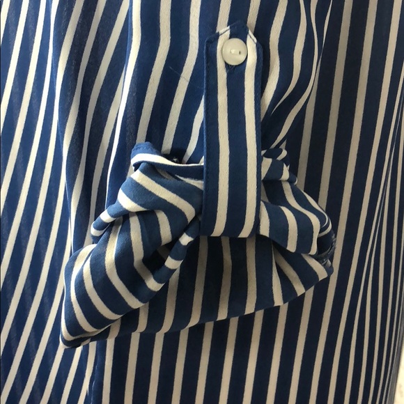 Royal blue and white striped tunic - Picture 3 of 7